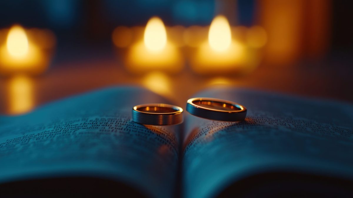 Vecteezy wedding rings on book candlelight background romantic vow 69791621 scaled.jpg
