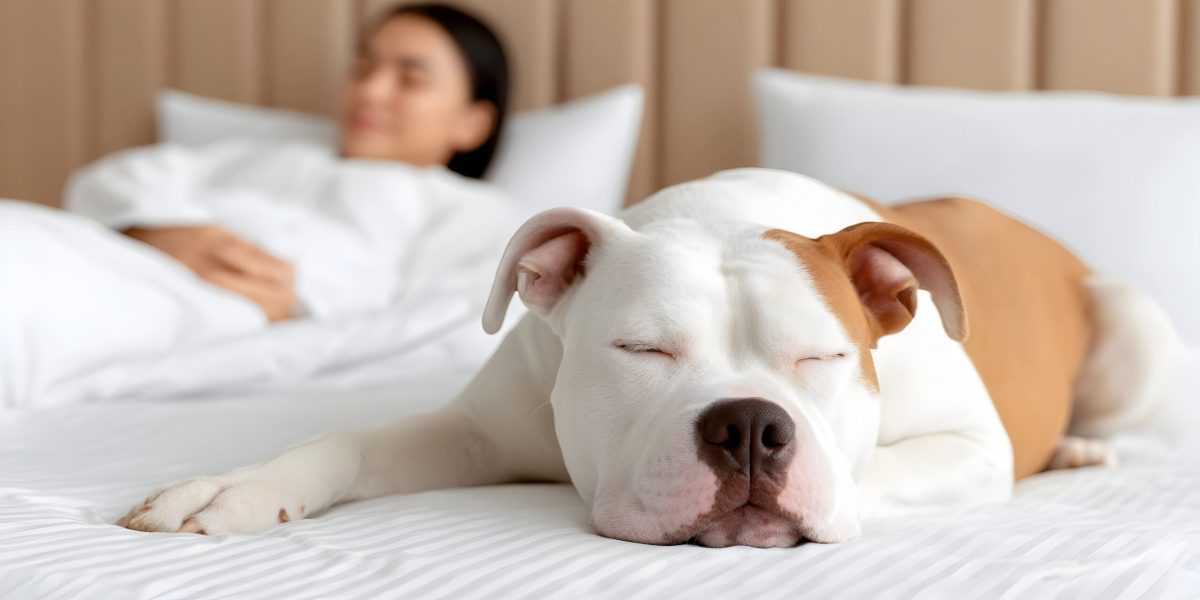Vecteezy a peaceful white and tan bulldog sleeps soundly on a clean 73562586 scaled.jpg