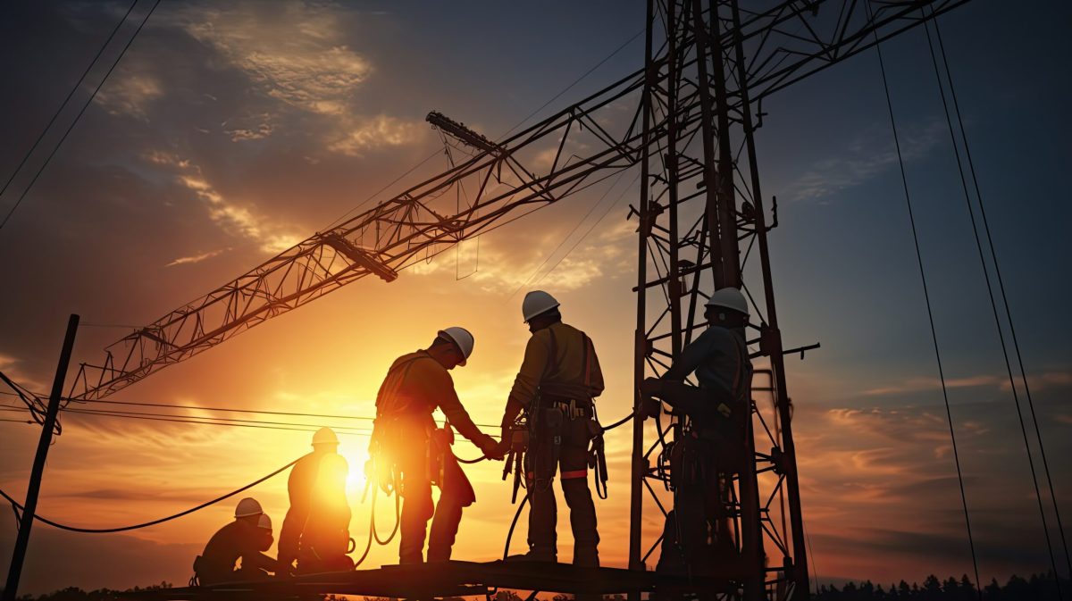 Vecteezy electricians install wires and equipment on tall towers 27103896 scaled.jpg