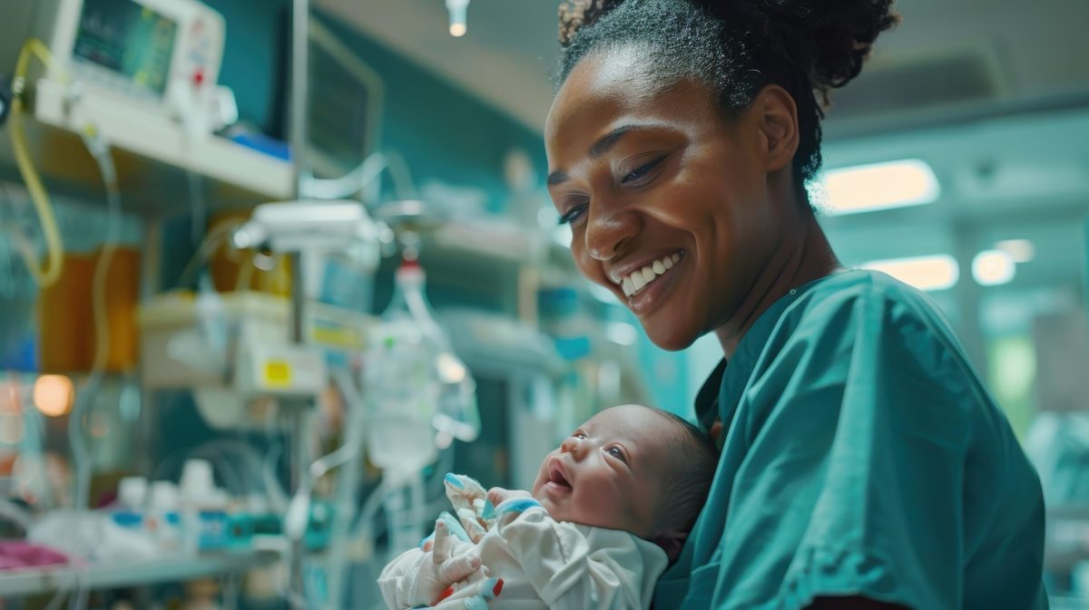 Vecteezy smiling nurse holding newborn baby in hospital room 48812957 scaled.jpeg