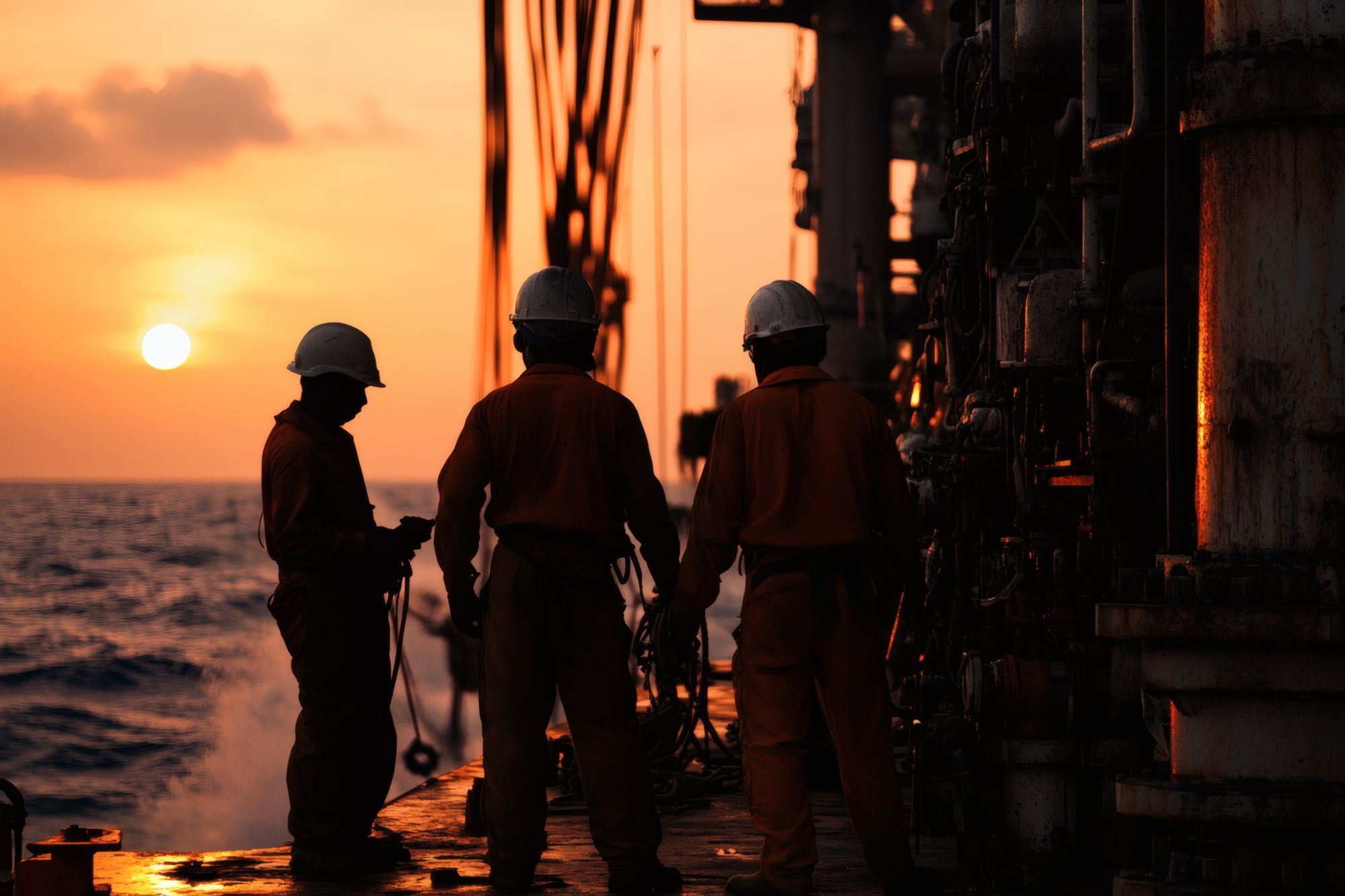 Vecteezy workers prepare for evening operations on an offshore 58554264 51889689345533438296.jpg