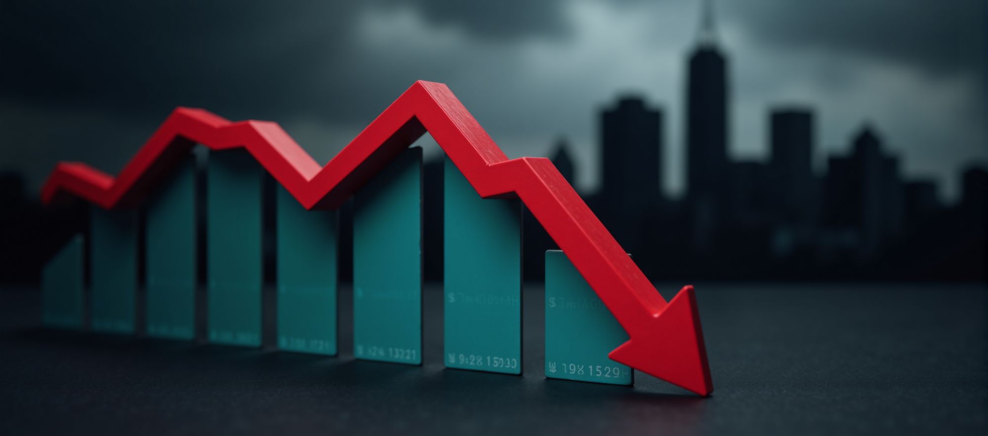 Vecteezy a downturning economy depicted by a declining stock chart 51673302 16062237471899671750.jpe