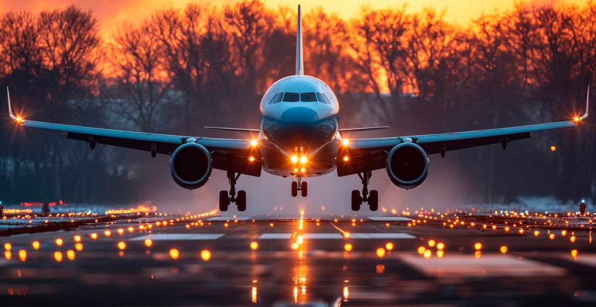 Vecteezy ai generated a commercial civil aircraft lands on the runway 40862623 scaled.jpg