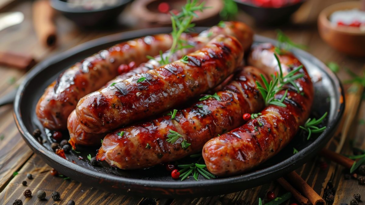 Vecteezy ai generated plate full of sausages and vegetables on table 41768045 scaled.jpeg