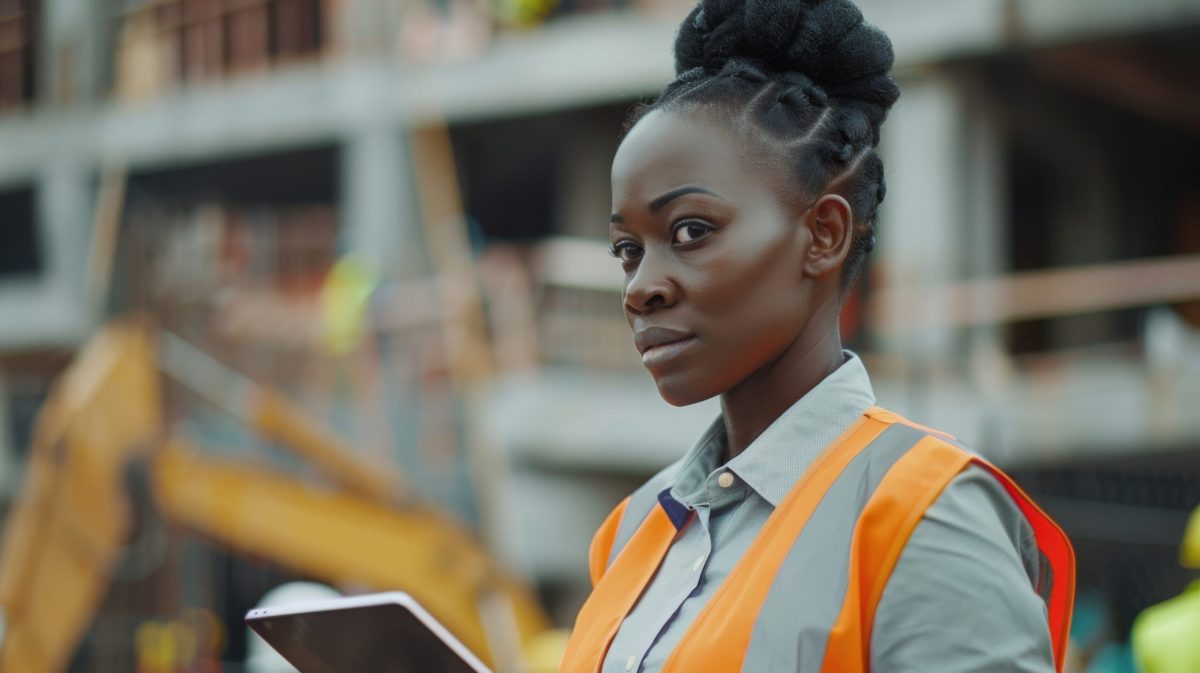 Vecteezy woman on construction site using portable communications device 45783136 2 scaled.jpg